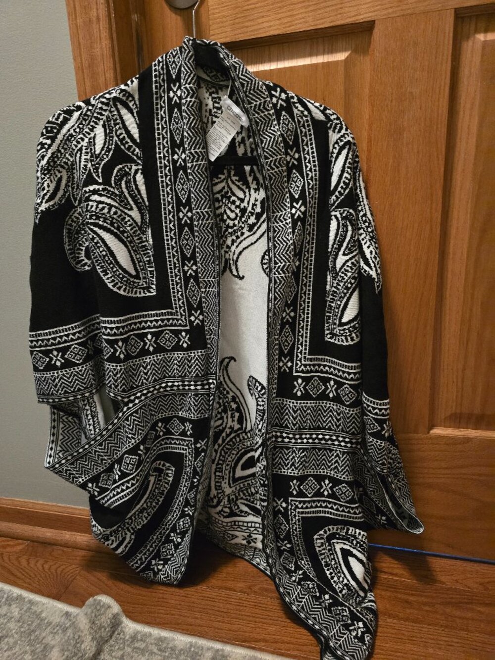 Chicos black and white sweater